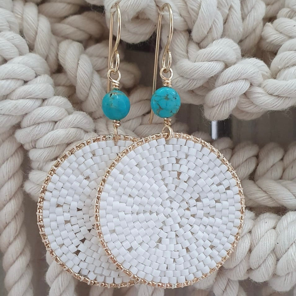white, genuine turquoise 